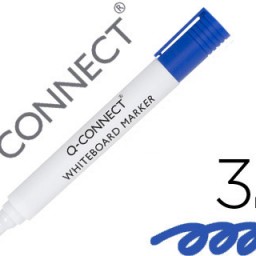 Rotulador pizarra blanca Q-Connect punta redonda tinta azul